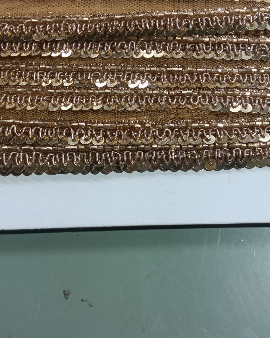 Gold Sequin Wave Trim