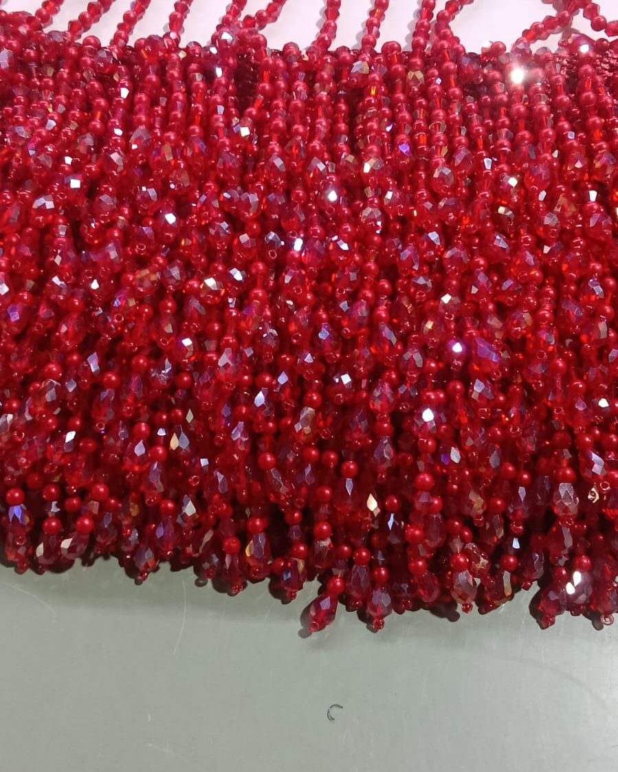 Ruby Bead Hanging Lace