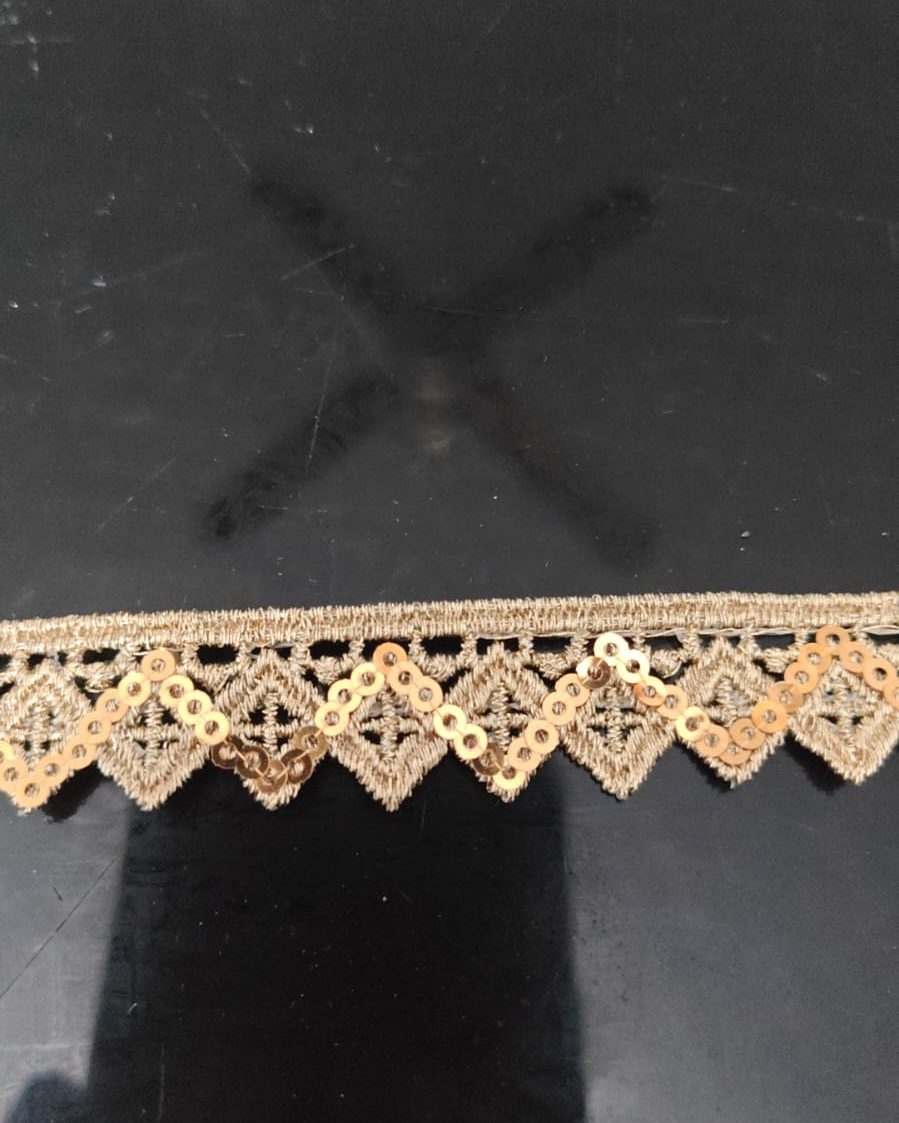 Gold Sequence Lace — 3/4 inch